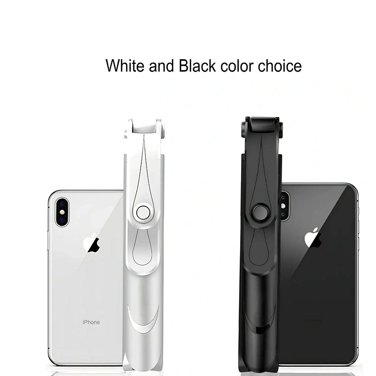 Bluetooth selfie stick with remote control extended to 100cm holding smartphone