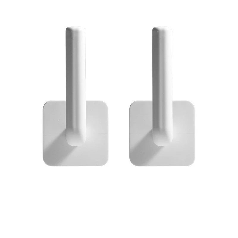 White ABS plastic Nail-free storage rack with perforated design for adjustable hooks