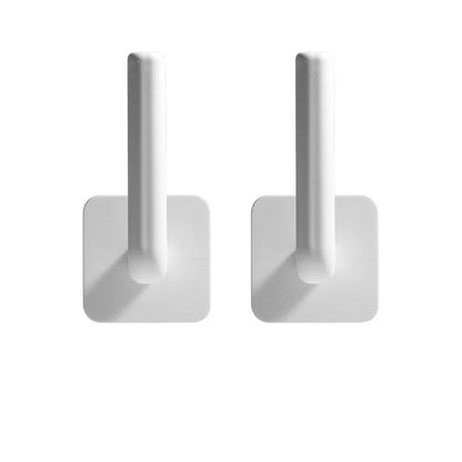 White ABS plastic Nail-free storage rack with perforated design for adjustable hooks