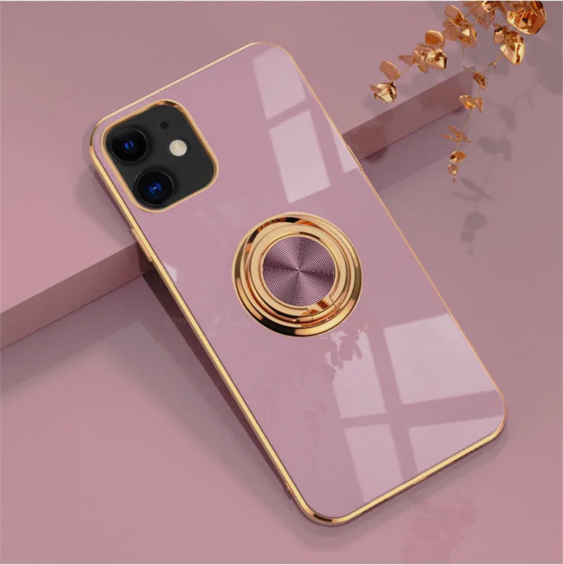 TPU phone case for iPhone in milk tea colour showing back cover design with large camera hole cutout.