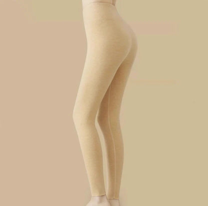 Women's winter warm leggings in cashmere and velvet blend, high waist slim fit trousers