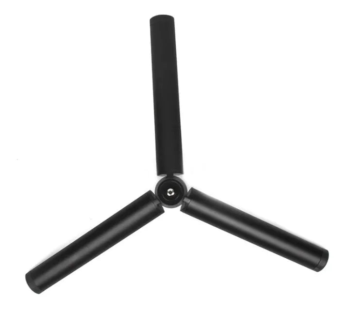 Black aluminium mobile phone tripod stabiliser for iPhone