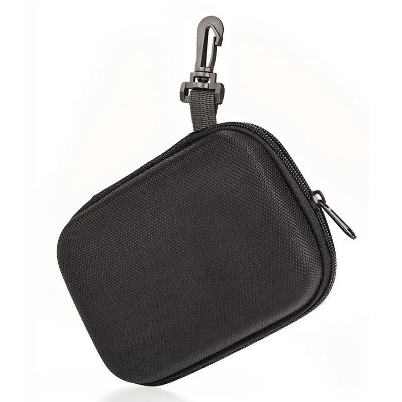 Fishing bait bag with attached gear bag, 16-piece composite sequin set in black, with hook and bait