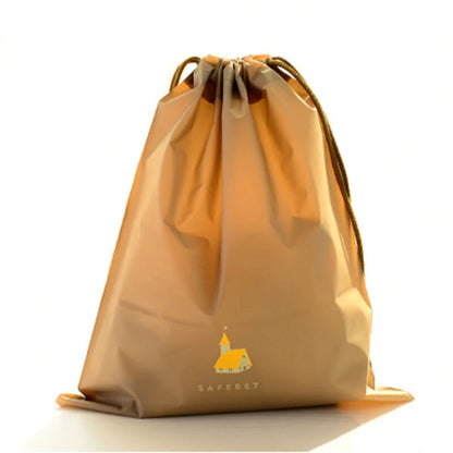 Animal print large capacity drawstring cosmetic storage bag with waterproof oxford cloth