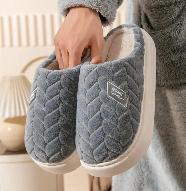 Cozy Non-Slip Plush House Slippers for Men & Women