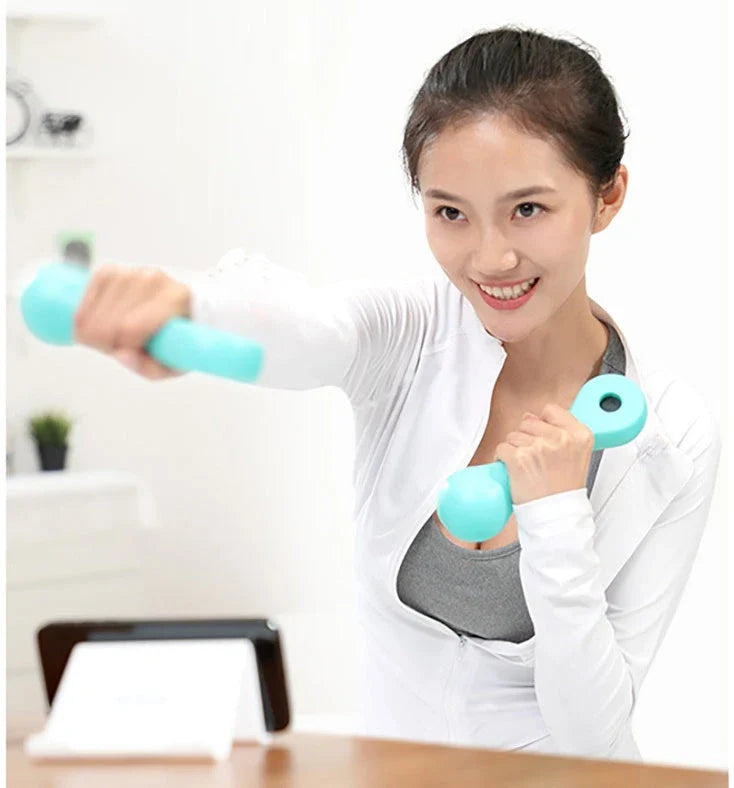 Smart Fitness Dumbbell Machine with real-time tracking, calorie-burning LED display, and TV connectivity for an immersive workout experience.