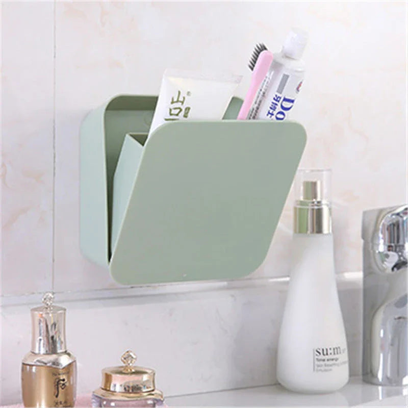 Stylish PP plastic display shelf in Nordic-inspired colours for makeup, trinkets, and home organization