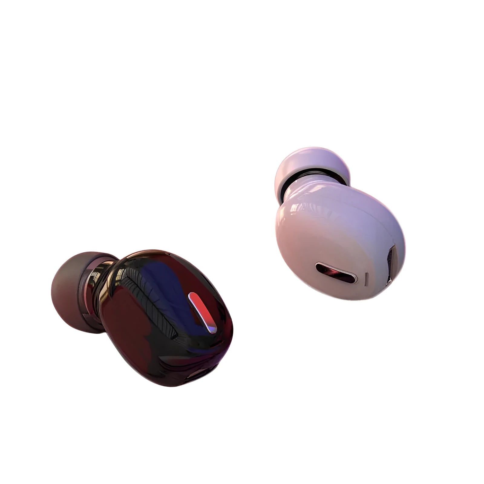 X9 single ear Bluetooth wireless headset in black or white, showing compact earplug design.