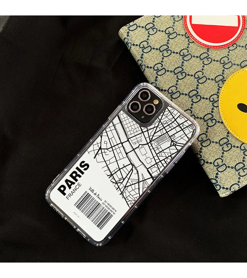 City street striped TPU phone case back cover for iPhone in Los Angeles colourway