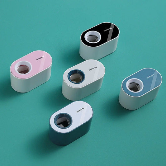 Automatic Wall-mounted Toothpaste Squeezer in multiple colours for clean, efficient dispensing