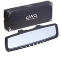 Flat car interior mirror with black and white colour sections, universal fit for most vehicles