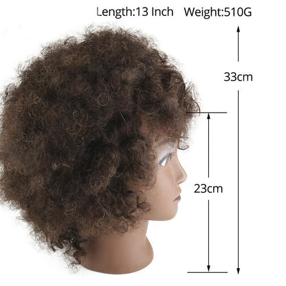 Black human hair wig with natural hairline and short fluffy hairstyle