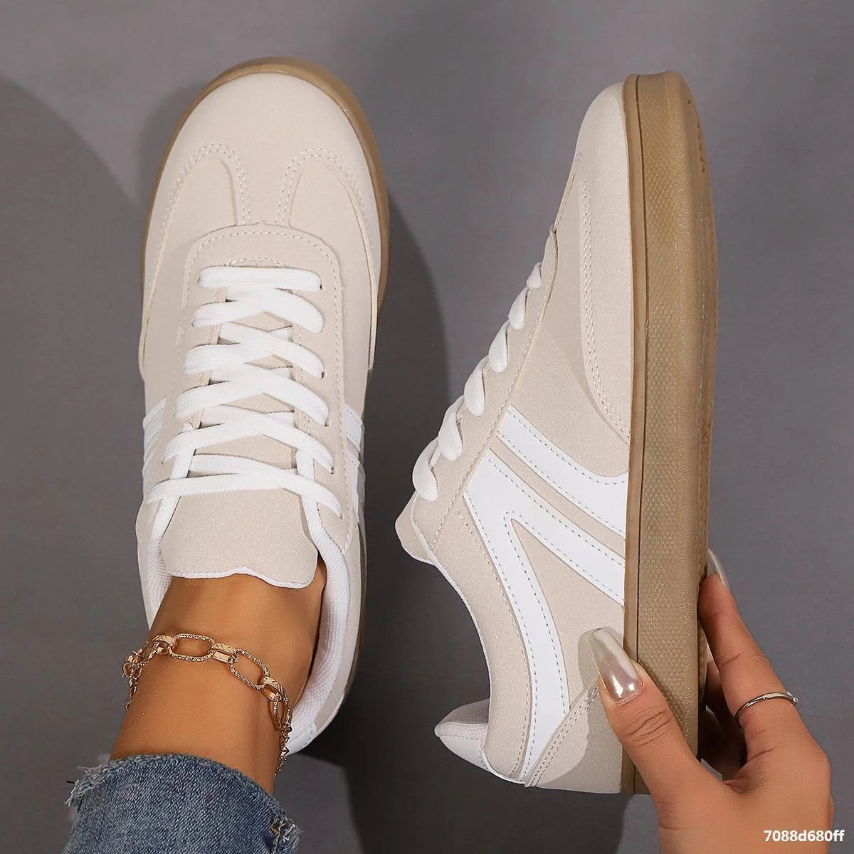 Stylish lace-up flats for women in various colors, perfect for casual wear