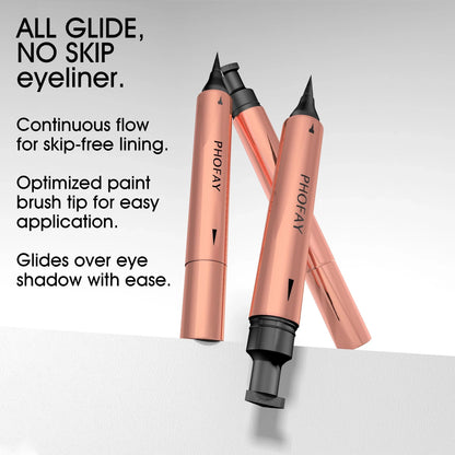 PHOFAY Double Head Seal Liquid Eyeliner with stamp pen for precise makeup application
