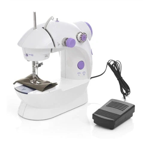 Compact and powerful electric mini sewing machine with built-in thread cutter and lighting for versatile home sewing projects