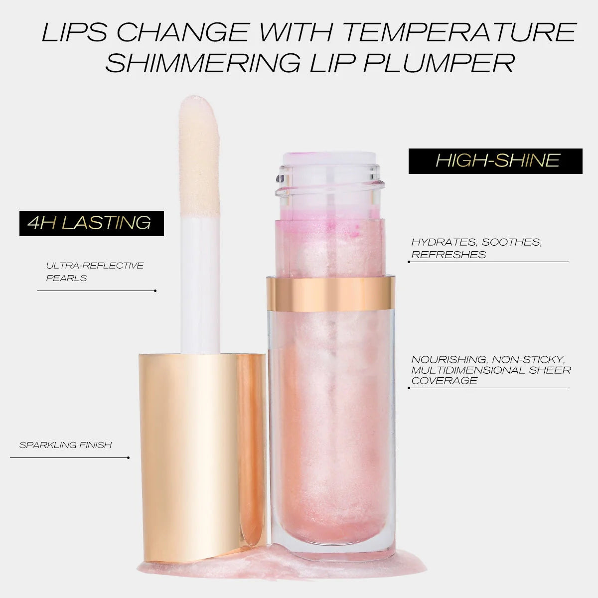 PHOFAY Moisturizing Warm Lip Oil with applicator for easy application