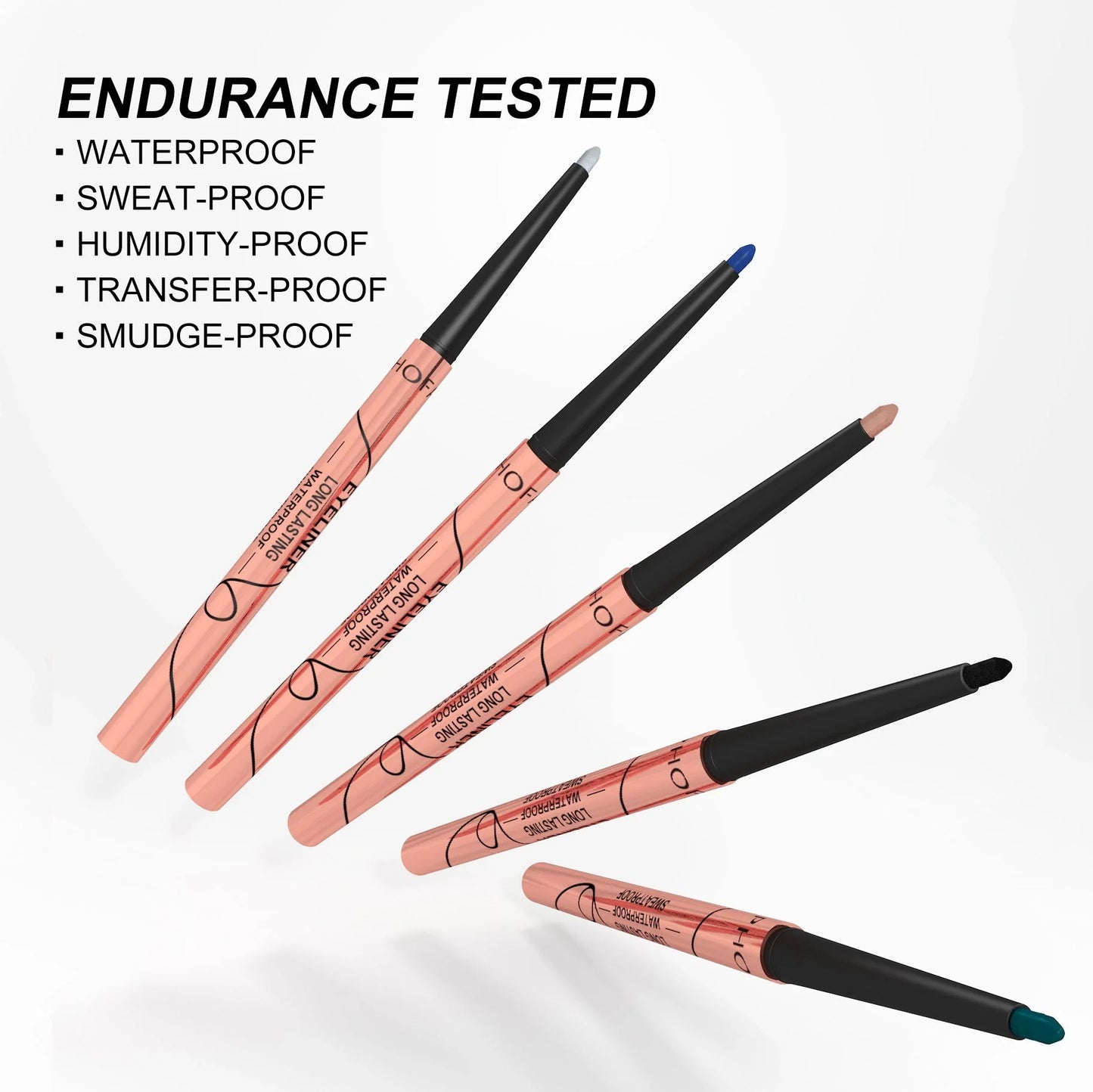 PHOFAY Waterproof Colorful Eyeliner Set with 8 vibrant shades for long-lasting, smudge-proof wear