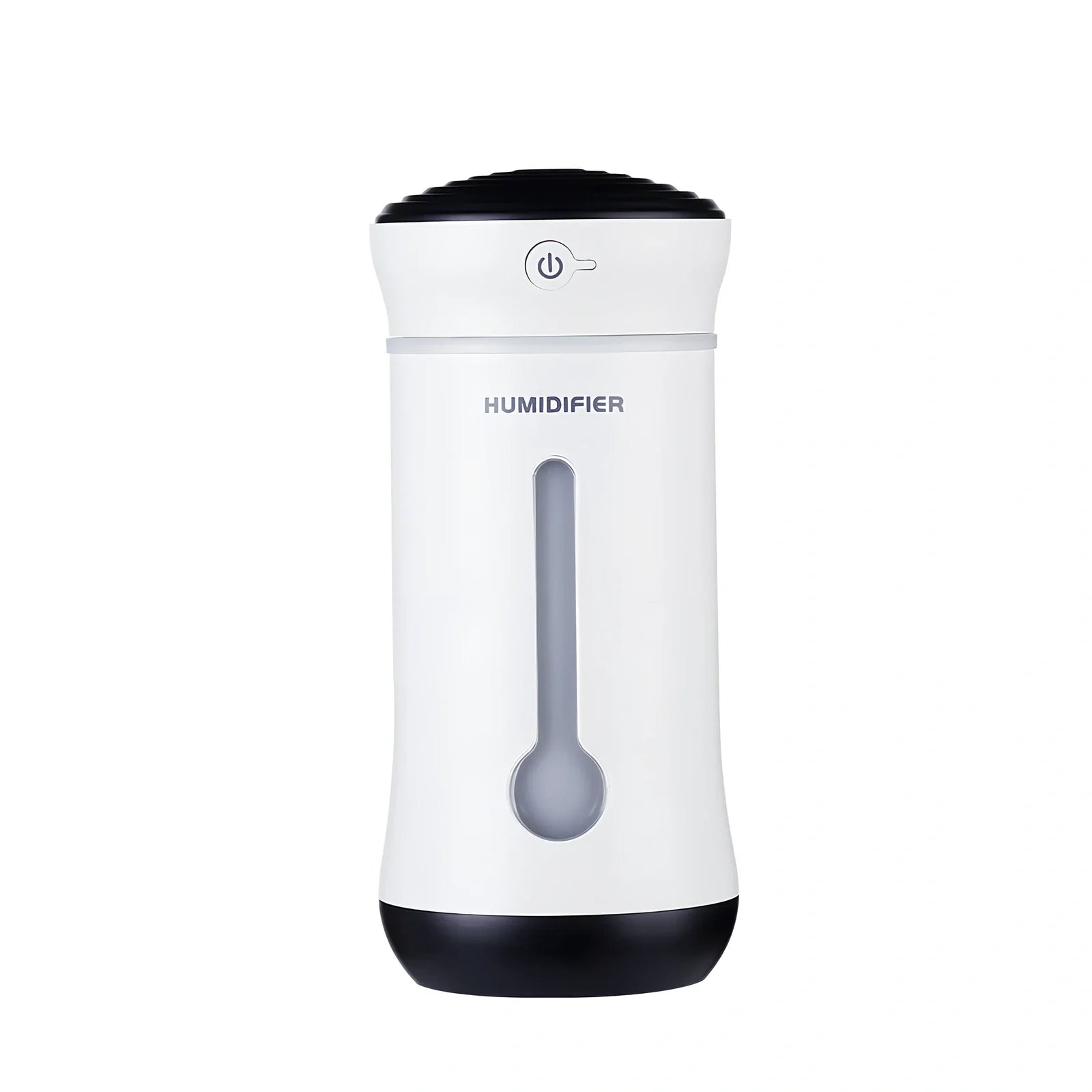 Creative car air purifier humidifier in pink, 7.6x7.6x17cm size with 300ml bottle and USB cable