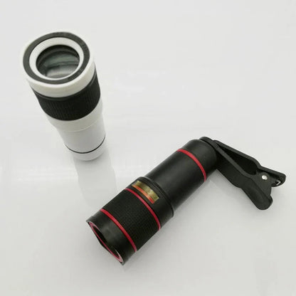 20x magnification cell phone telescope lens with anti-sidelight design for clear distant photography