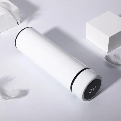 Stainless steel vacuum flask with LED touch display temperature control, available in a variety of colors and sizes