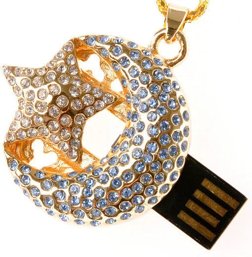 Silver Xingyue metal USB 2.0 flash drive with capacity options shown.