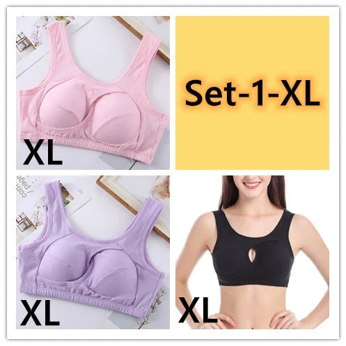 Comfortable and supportive sports bra with wireless design, crossover lift, and inner-bust band for plus-size support