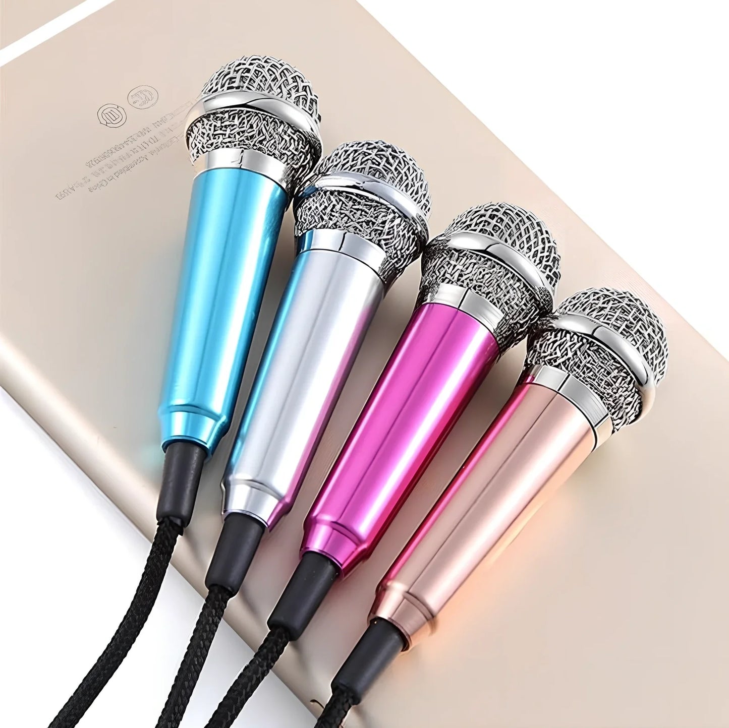 Blue omnidirectional headset microphone with 145m cable for mobile phone recording, wired single unit