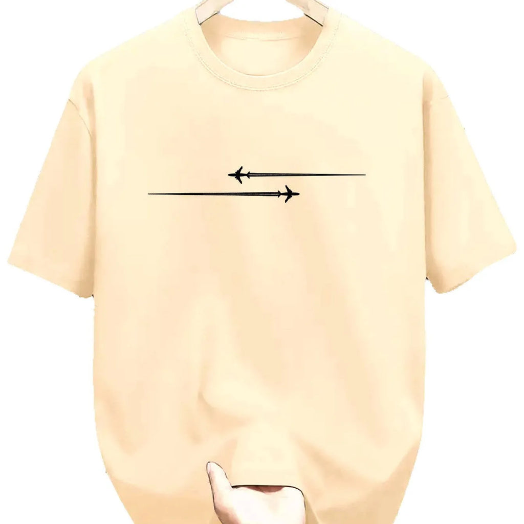 Dark gray sports t-shirt with printed cartoon pattern showing round neck and short sleeves