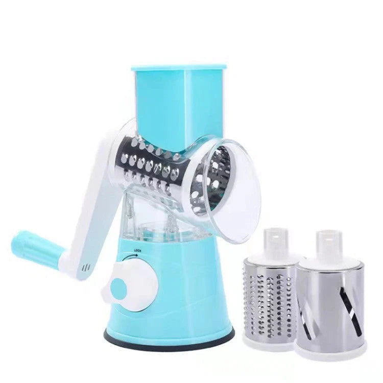 Multifunctional vegetable cutter with safety blade guard and multiple slicing options