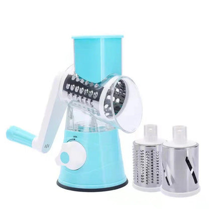 Multifunctional vegetable cutter with safety blade guard and multiple slicing options