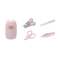 Baby nail clippers set with silicone safety cover in blue monkey design