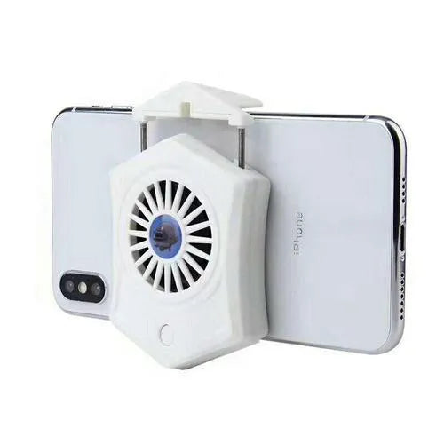 Black and white mobile phone radiator cooling fan with USB interface for game consoles
