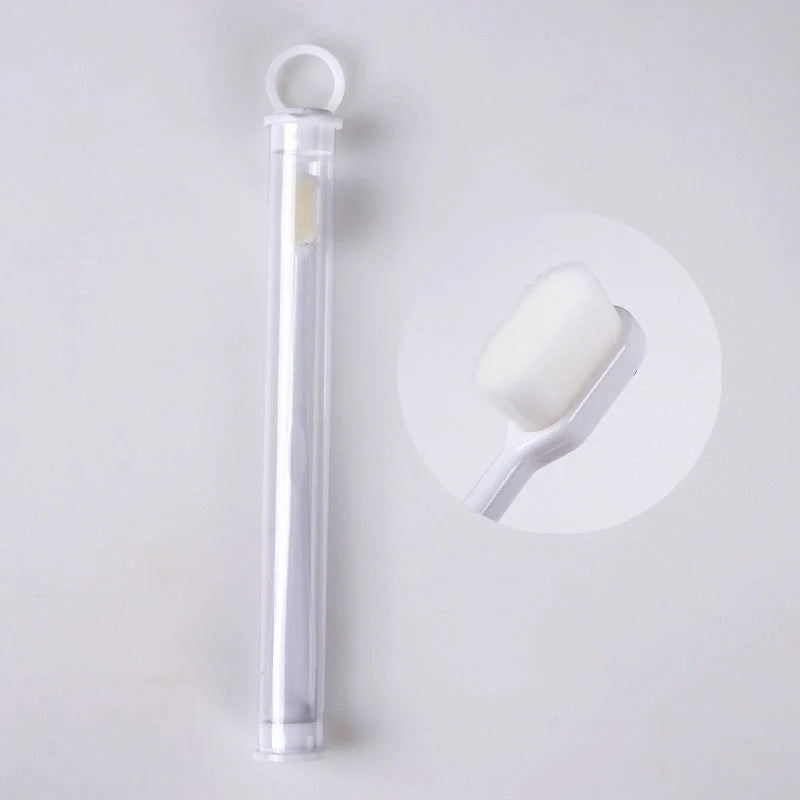 Ultra-fine nylon toothbrush with super soft 2.3cm bristles for sensitive gums