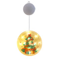 Warm white LED suction cup lamp with Santa Claus printed design for Christmas decoration