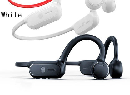 Air Conduction Touch Bluetooth Wireless Earphone in black and white with open-ear design