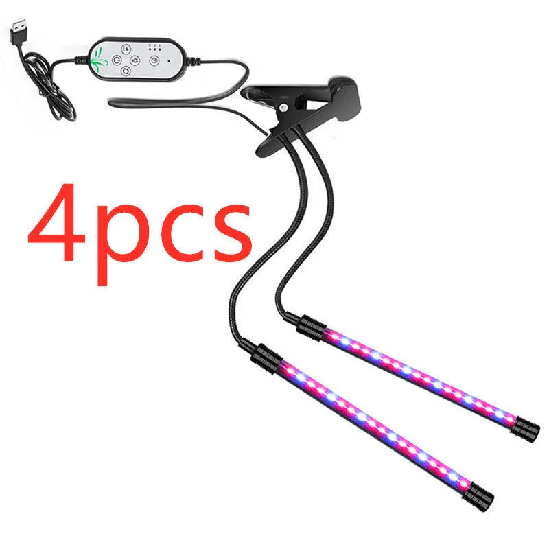 USB dimming timing plant light with stainless steel shell for indoor gardening