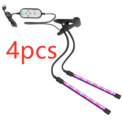 USB dimming timing plant light with stainless steel shell for indoor gardening