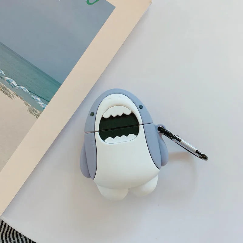 Shark design silicone cover for AirPods 1st and 2nd generation charging case