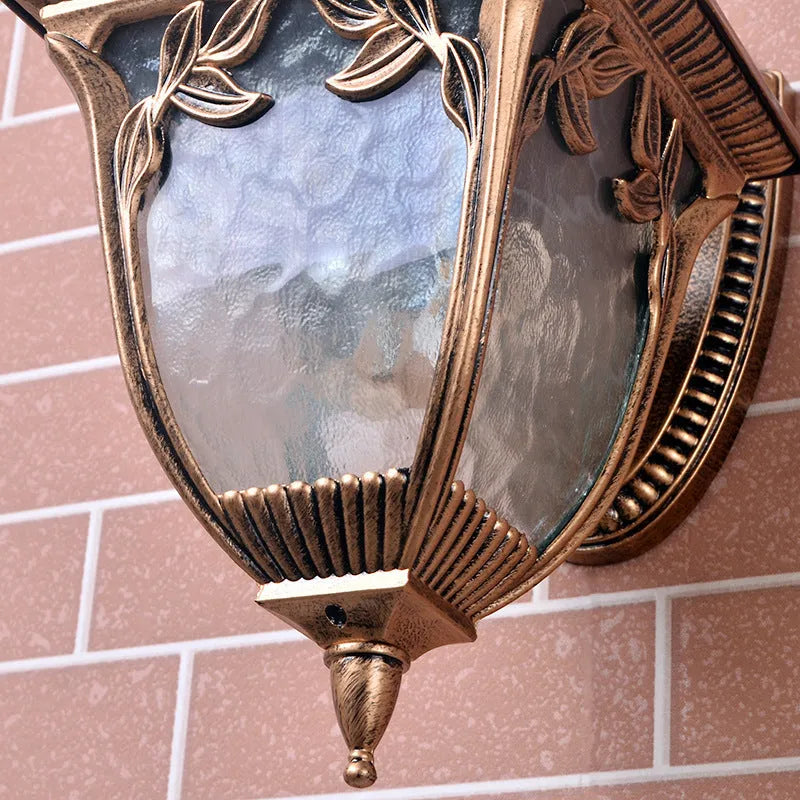 European waterproof antique outdoor wall lamp aluminium IP55 vintage design black HDS-22 Plum Blossom Square