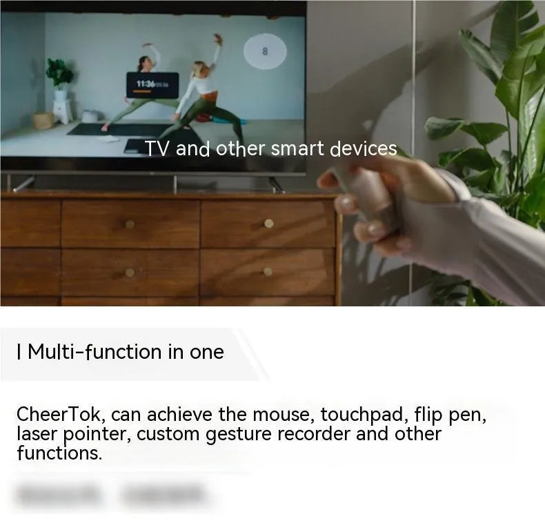 Silver multi-function laser pen wireless mouse with 1MW laser and 10m range for smartphone remote control