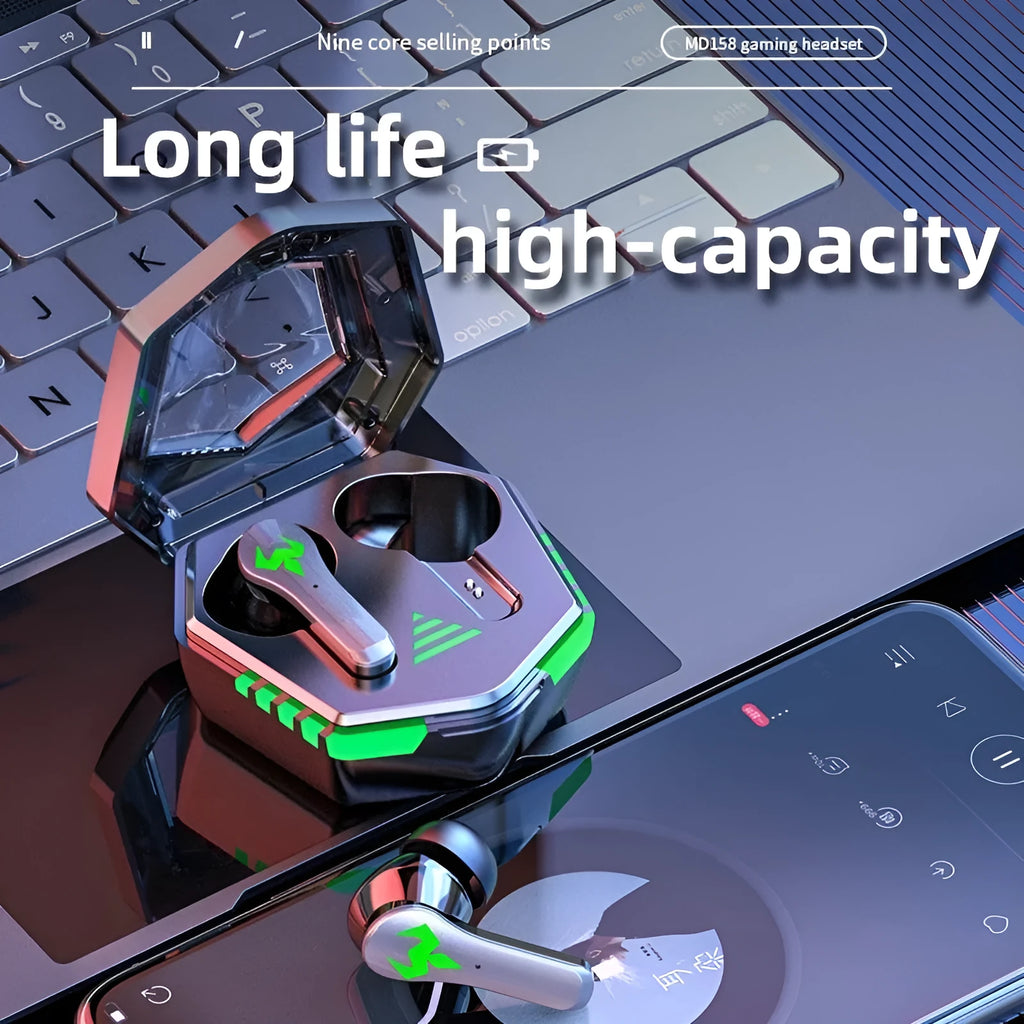 N35 Black and W11 Black wireless Bluetooth in-ear sports stereo earphones.
