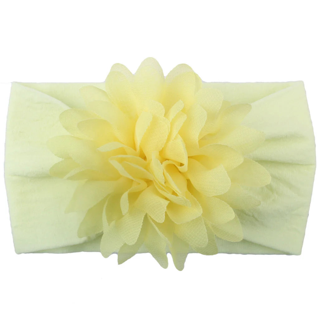 Handmade chiffon flower headband for babies in various colours