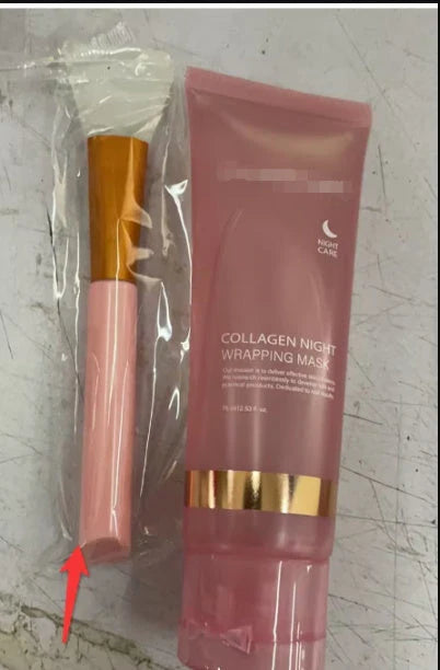 Collagen Night Mask with Tear-Off Design and Application Brush for Firmer, Younger-Looking Skin