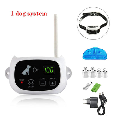 Wireless Electronic Pet Fence System with adjustable boundary and waterproof collar