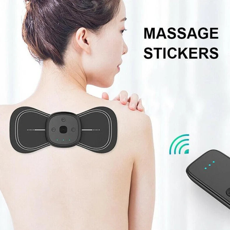 YSL-208 shoulder massager with remote control showing five massage technique options