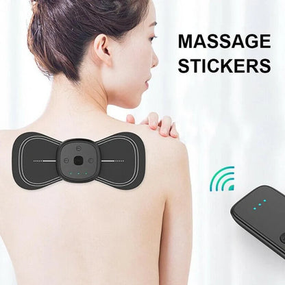 YSL-208 shoulder massager with remote control showing five massage technique options