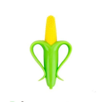 Food grade silicone banana teether toy for babies, safe and soothing for teething