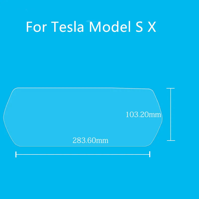 Dashboard Screen Protector for Tesla Model X and Model S 13 Inch 283.6x103.2mm Straight Edge Nano-Layer Fingerprint Oil Layer Oleophobic High Transparency 4 Hours Tempering Touch Responsive Explosion-Proof Crack Special Colloid
