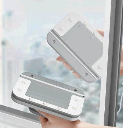 Magnetic Double-sided Wipe for cleaning high windows safely from inside
