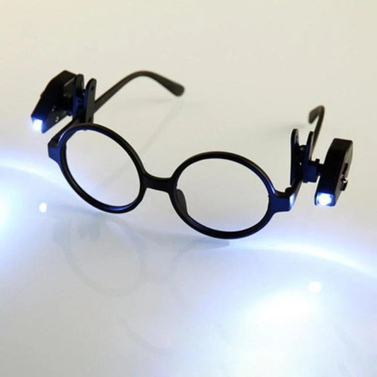 Adjustable Mini LED Flashlight Glasses Clip Light with 360-degree rotation